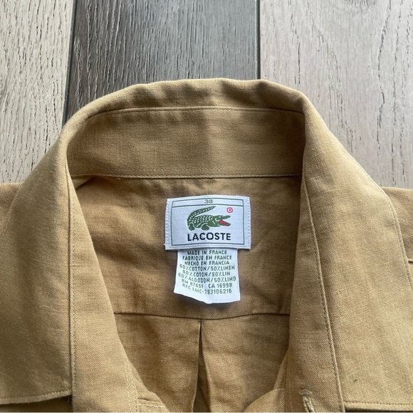 Lacoste Men's Camel Button Down Shirt - Picture 2 of 5